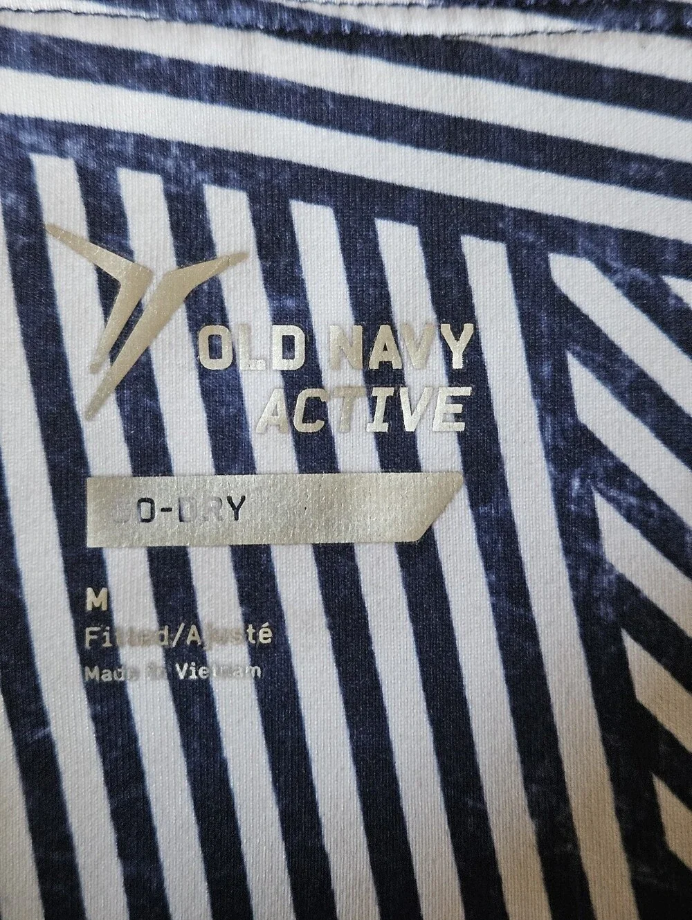 Old Navy Active Navy and White Striped Leggings